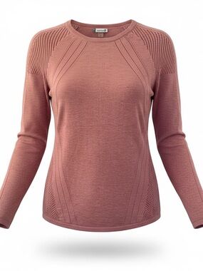 Smartwool Dusty Rose Knit Crewneck Sweater Wool Blend Small